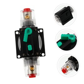 GRIRIW 15a Car Audio Circuit Breaker Protection Fuse Automatic Recovery Fuse Inverter Holder