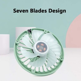 Riloer Electric Mini Clip Car USB Fan for Front Seat Driver and Passenger Baby Pet, Portable 360 Degree Rotatable Car Cooling Fan with 3 Speed for SUV RV Vehicles, Black/Pink/Yellow/Green