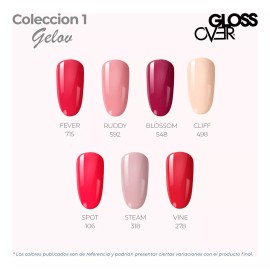 Gloss Over Gama Gelov De Gloss Over Para Uñas 7 Tonos 15g