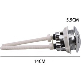 Botón pulsador para inodoro con doble descarga, El múltiplo rasante del acero inoxidable de los botones retrete clasifica el diámetro la longitud 5.5cm 14cm