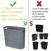 LOSYHU 2 Pack Slim Plastic Trash Can 12L Slim Waste