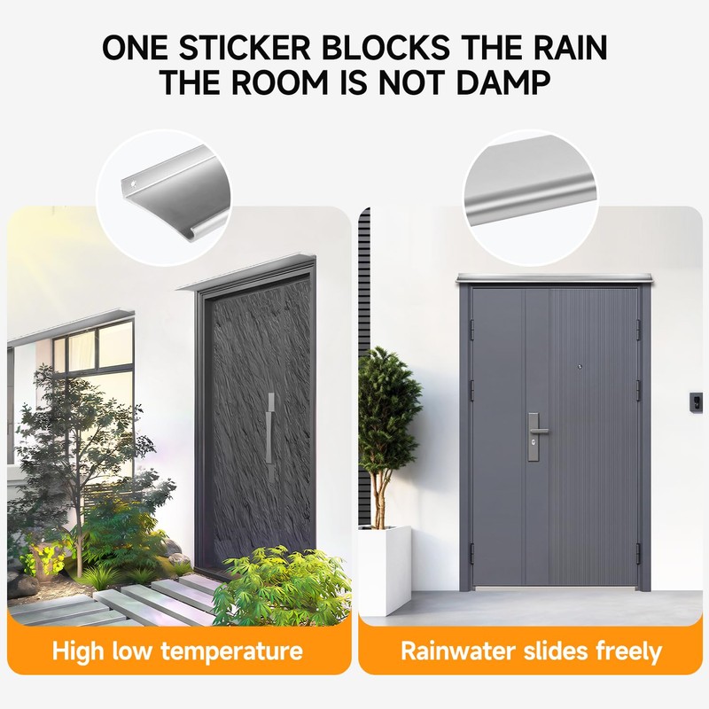 LCGAOYA 1PCS Aluminum Door Rain Drip Guard Cap, 47 Inch