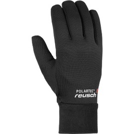 Reusch Power Stretch® Unisex Finger Gloves Touchscreen Compatible with Comfortable Touch-Tech™ Technology 7700 Black, 6