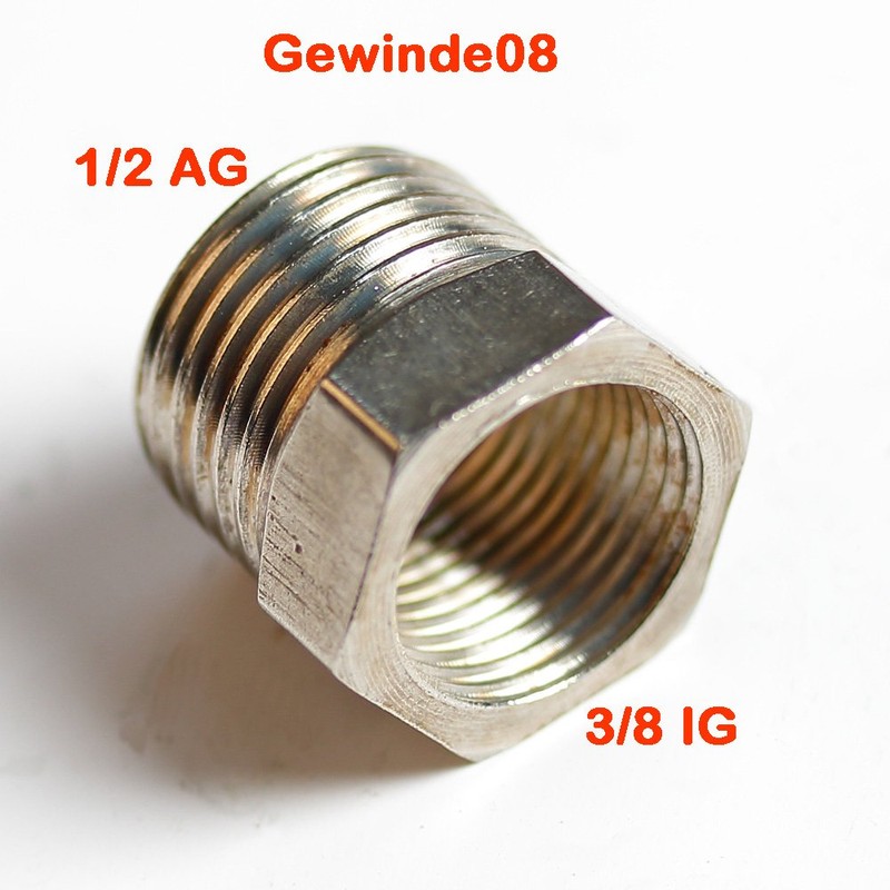 Thread Reducer From External Thread 1/2' Auf 3/8 Internal Thread