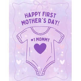 Greeting Card Happy First 1st Mother's Day What a lucky baby to have a mommy like you