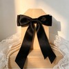 Satin Hair Bows for Women, 2PCS, Black