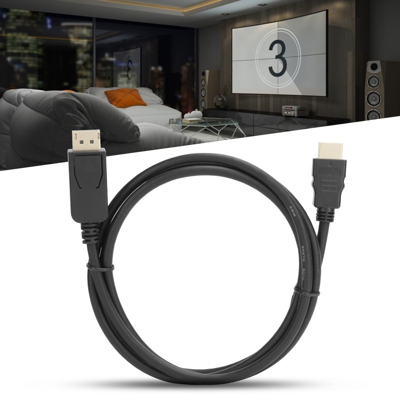 DP to HDMI Cable 4k Resolution for Projector Computer Network