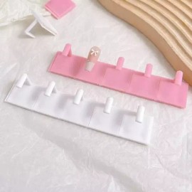 10개입 스탠드 네일아트 거치대 받침대 네일팁 연습 패디큐어 페 마리셀러 10pcs Nail Art Stand Holder Rack Pedicure Practice Nail Tips Display Stand for Nail Seller [White 10 pieces]