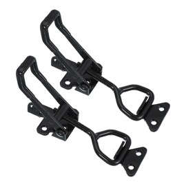 PATIKIL Toggle Latch Clamp 4003 Style, 2 Pcs Carbon Steel Adjustable Toggle Clamps Quick Release Smoker Pull Hasp Latches with Lock Hole 661Lbs Bearing for Box Lid Jig, Black