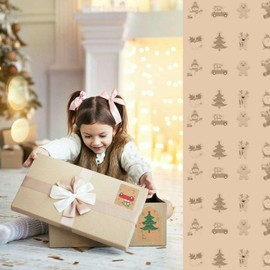 500 PCS Christmas Gift Tags Stickers Self Adhesive To From Name Labels for Xmas Presents Wrapping Paper Gift Box Decorations Christmas Gift for Women Men Kids Holiday Festival Decor - 1.57 x 2.36 Inch