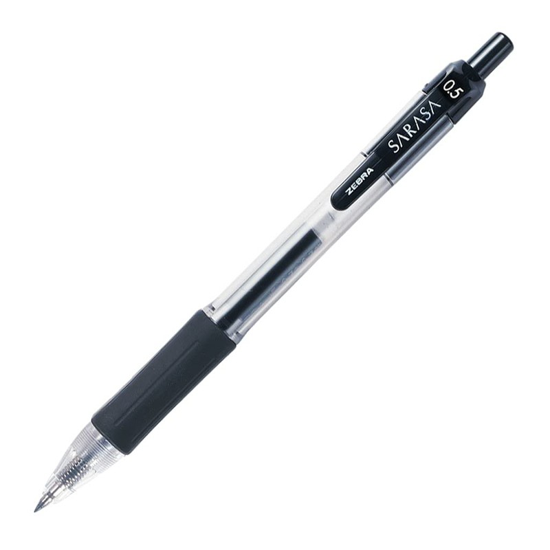 Zebra Rollerball, Pluma Sarasa, Punto Fino 0,5 mm, Tinta Gel