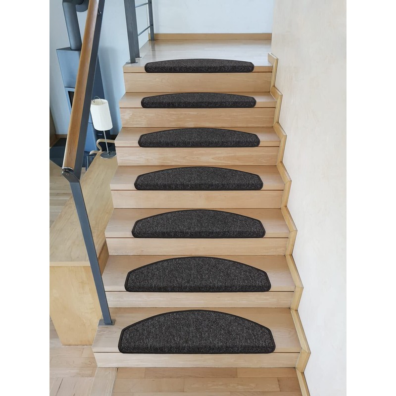 Kettelservice-Metzker Imago Stair Mat, Semi-Circular with Fleece Backing, Non-Slip Thanks