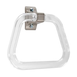 EZ-FLO Bathroom Towel Ring with Exposed Screw, Brushed Nickel, 16232