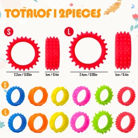 Yooyan Pack of 12 Fidget Ring Toys for Children and Adults, Anti-Stress Toy, Magic Finger Ring Toy Set, Sensory Gift in the Classroom, Sensory for Relaxation and Focus Promotion