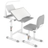 COSVALVE Gray Height Adjustable Kids Study Desk Table Chair Set