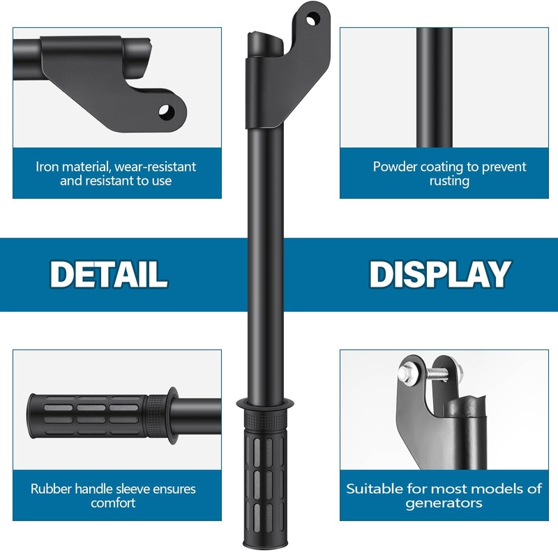 Threlaco 4 Pcs Generator Handle Kit, 15.8 Inch Folding Handles