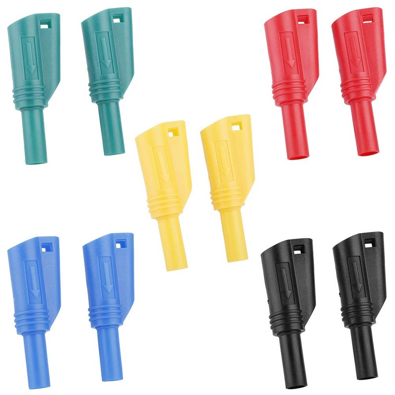 10 Sets Banana Plug Connectors P3005 Banana Plugs Stackable Connectors