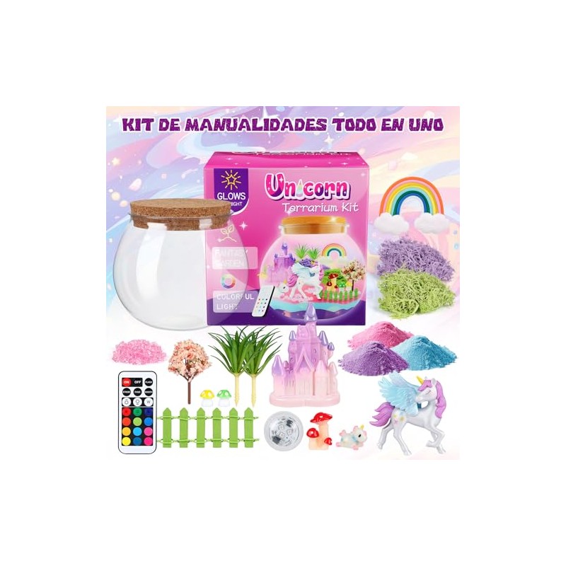 BYHANG - Kit de Contenedor transparente Iluminado Ninos, Manualidades para