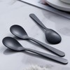 FULLYWARE Demitasse Espresso Spoon, Matte Black, Stainless Steel, Satin Coffee