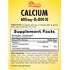 Calcium 600mg with D3 | 60 Caplets | Vegetarian, Non-GMO,