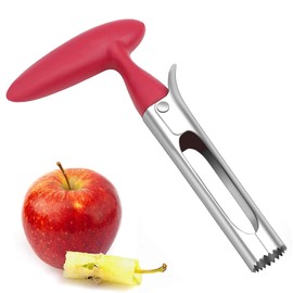 Apfelentkerner Apfelausstecher, Apfelstecher, Apfel Schneiden, Kerngehäuse Ausstecher Apfel, für Birnen, Paprika, Fuji, für Home, Küche(Rot)