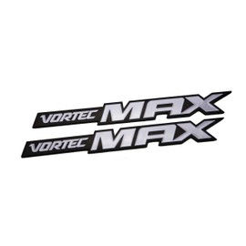 UpAuto 2pcs Vortec Max Door Emblem Nameplates 3D Logo for SS 6.0 Truck 6.0 Liter (Black-White)