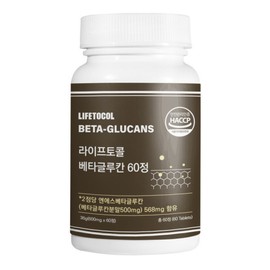 Life Tocol Beta-glucan 500mg 60 tablets yeast nutritional supplement / 베타글루칸 500mg 60정 효모 영양제