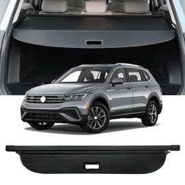 AQAE Retractable Cargo Cover Compatible with 2018-2023 2024 Volkswagen Tiguan Trunk Cover Rear Trunk Security Cover Shielding Shade Privacy Screen Cover VW Tiguan Cargo Cover
