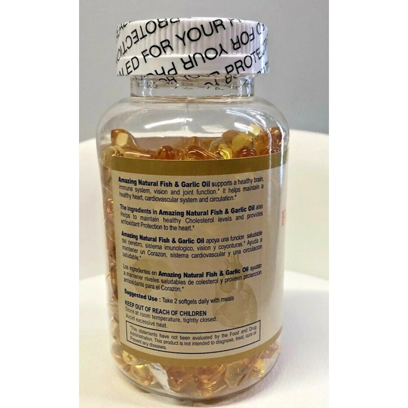 Amazing Natural Fish & Garlic Oil 1000 mg Omega 3,6,9