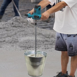 1400W Concrete Mixer, Electric Handheld Cement Mixer 900r/min Max Concrete Mixing Tools Heavy-Duty Construction Concrete Mixer for Feed Glue Putty Cement Blue