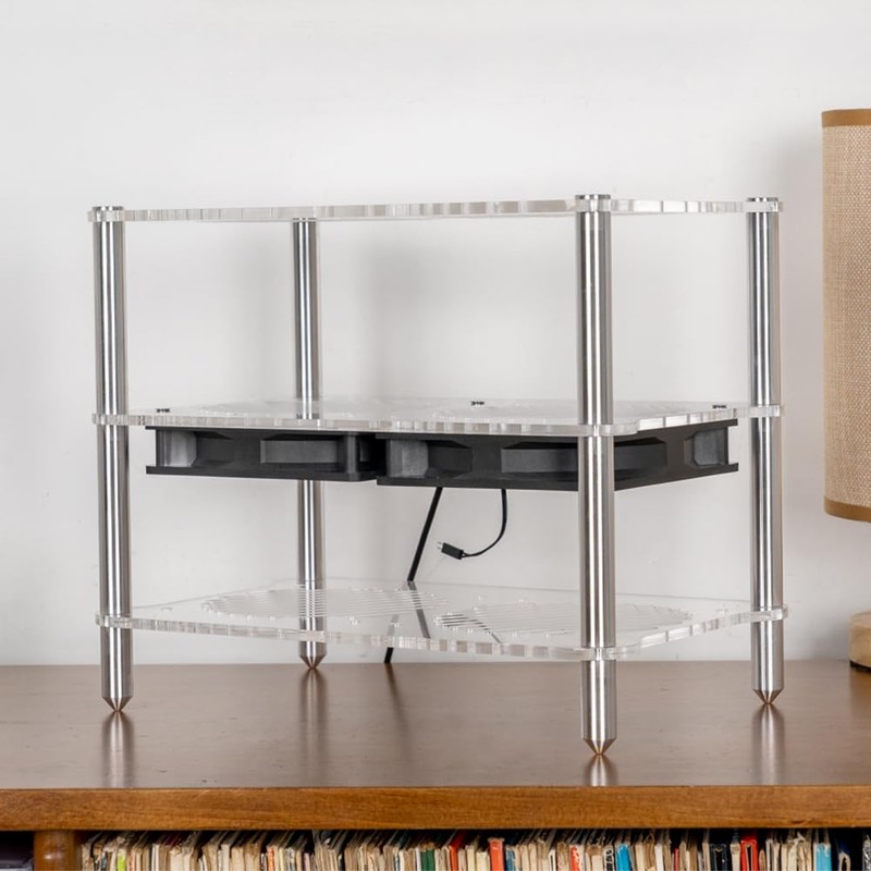 Fosi Audio Acrylic Amplifier Rack for Cooling Fan, Sturdy Audio