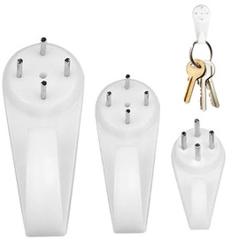 60pcs Non Trace Picture Hooks for Hard Wall, Hanging Kit for Photo Frame Clock Tapestry for Stucco Cement Hard Walls Hanger Set（3 Size）