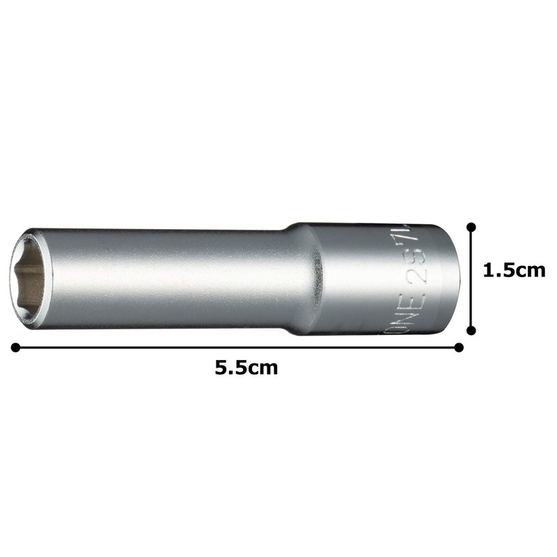 Tone HP2S-07L Deep Socket (6 Angles) 0.25 inch (6.35 mm)