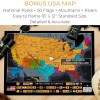 TRIPA TRIPS XL Scratch off World Map with All 233
