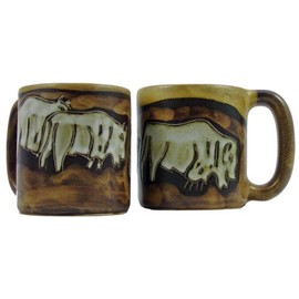 Mara Ceramic Stoneware 16 Oz. White Buffalo Mug (Set of 2)