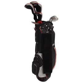 ProActive Sports Plush Microfiber 16” x 22” Tri Fold Golf Towel (Black)