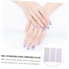 TOVINANNA 3pcs Nail Stamping Plates Template for DIY Nail Art