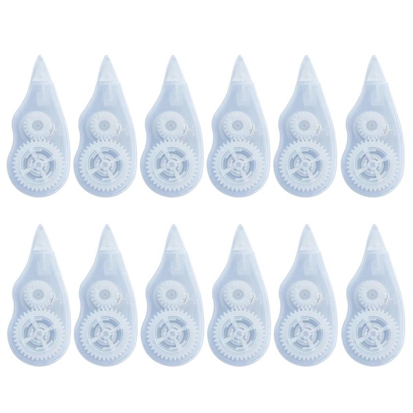 QUETTO 12 Pcs Correction Tape Transparent 4m x 5mm Correction
