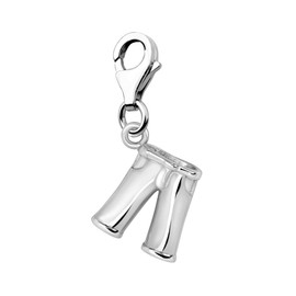 Quiges 925 Silver Charm Pendant Clothing with Lobster Clasp for Bracelets, Sterling Silver