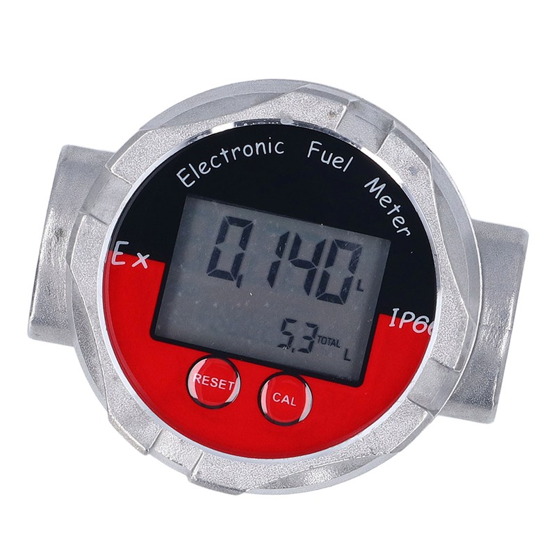 1 Inch Flow Meter LCD Display Digital Turbine Flow Gauge