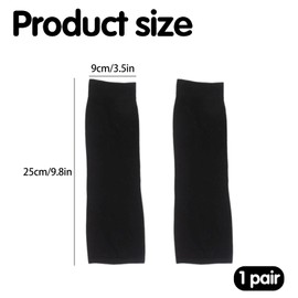 1 Paar Waden Medizinische Kompressionsstrümpfe,Stützstrümpfe Damen,Thrombosestrümpfe mit 20-30 mmHg Klasse 2 Gradientenkompression,Waden Kompression,Stützstrümpfe Ohne Fuß,Compression Socks (Schwarz)