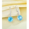 YL Round Drop Earrings for Women 925 Sterling Silver Rose