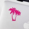 Transparent Decal Stickers Of Palm Tree Black Silhouette 8 (Pink)