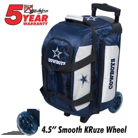 KR Strikeforce Bowling Bags Dallas Cowboys 2 Ball Roller Bowling Bag, Multi
