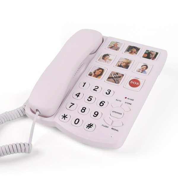 Mcheeta Big Button Landline Phone for elderly, PSTN One-touch Image