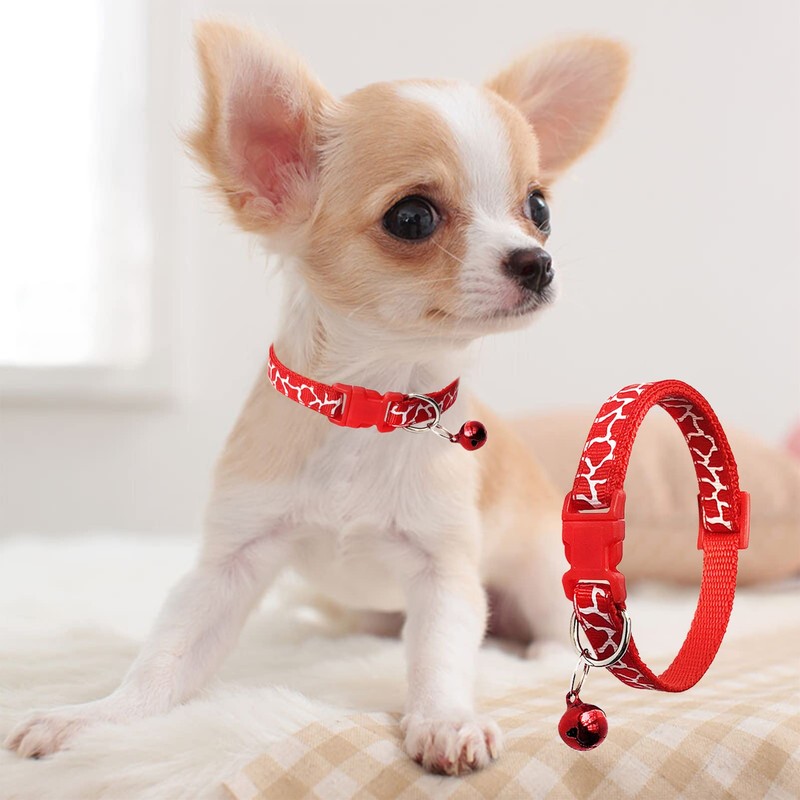 Jecikelon 6 PCS Puppy Collars Adjustable Pup Collar for Small