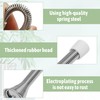 3PCS Spring Door Stop Chrome Door Stop Spring Rubber Spring
