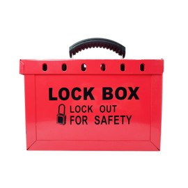 BULANGDI Lockout Tagout Lock Box Portable Loto Box Kit Safety Padlock Box 1Pack for Steel Lockout,Tag Out Station,Premium Box for OSHA Compliant Group Loto Procedures (Non-Visual)