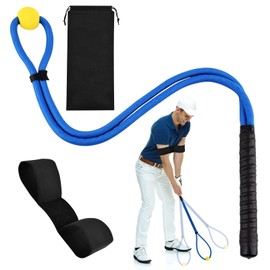 Velarionna Golf Rope Swing Trainer Set, Golf Swing Training Aid to Improve Speed, Tempo, Rhythm, Flexibility and Strength, Included Correcting Arm Band&Rope Trainer with Weighted Ball