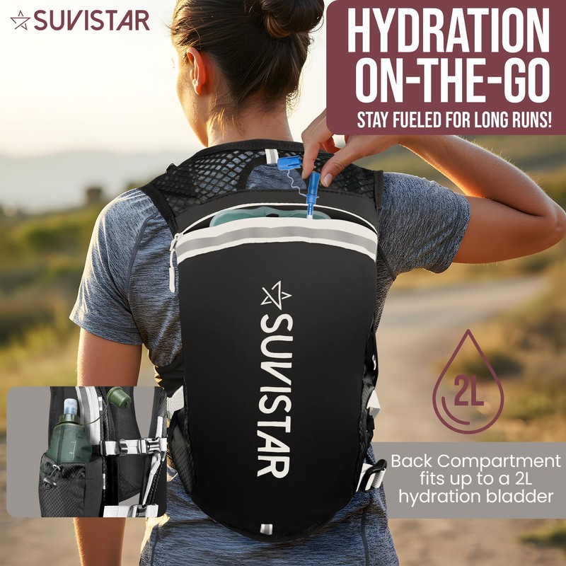 Suvistar 5L Hydration Running Vest - Lightweight, Functional Running Vest